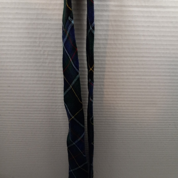 Lochcarron Of Scotland 3.75 x 56 Blue Green Wool Plaid Gordon Clan Tartan Tie - Picture 9 of 12